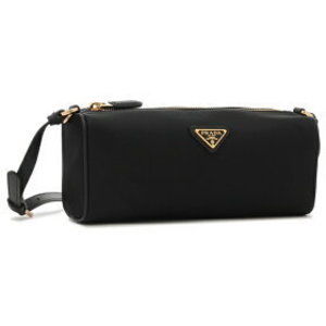 Prada Re Nylon Shoulder Bag Triangle Black